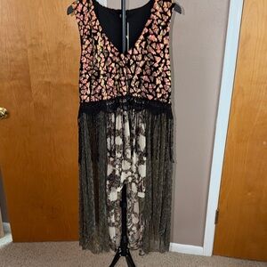 Miss Me Black and Multicolor Sequin vest